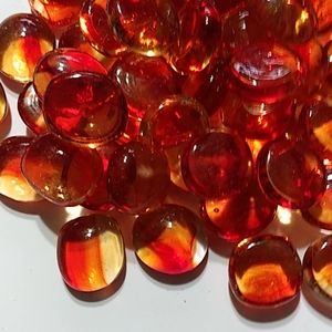 4 Lbs  Orange Fire   mosaic glass gems